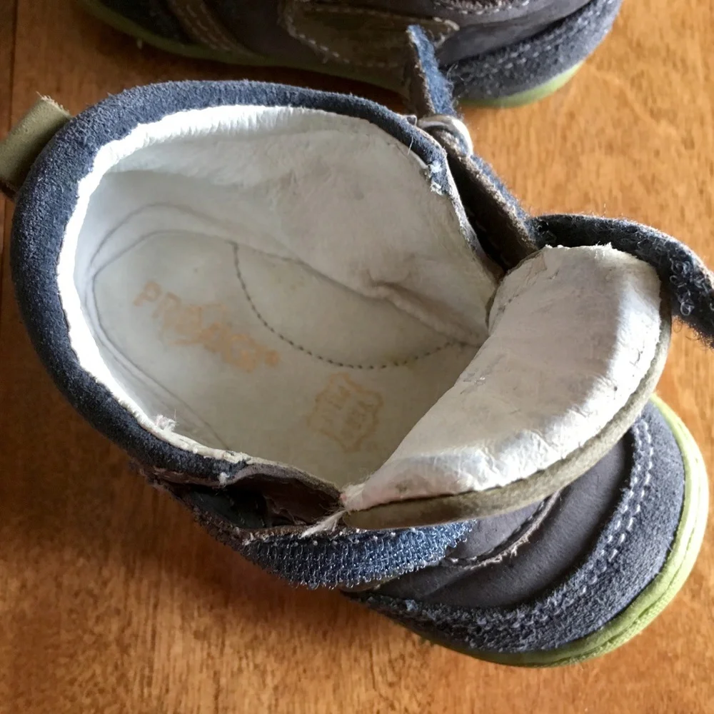 Primigi green/navy leather shoes toddler EU19